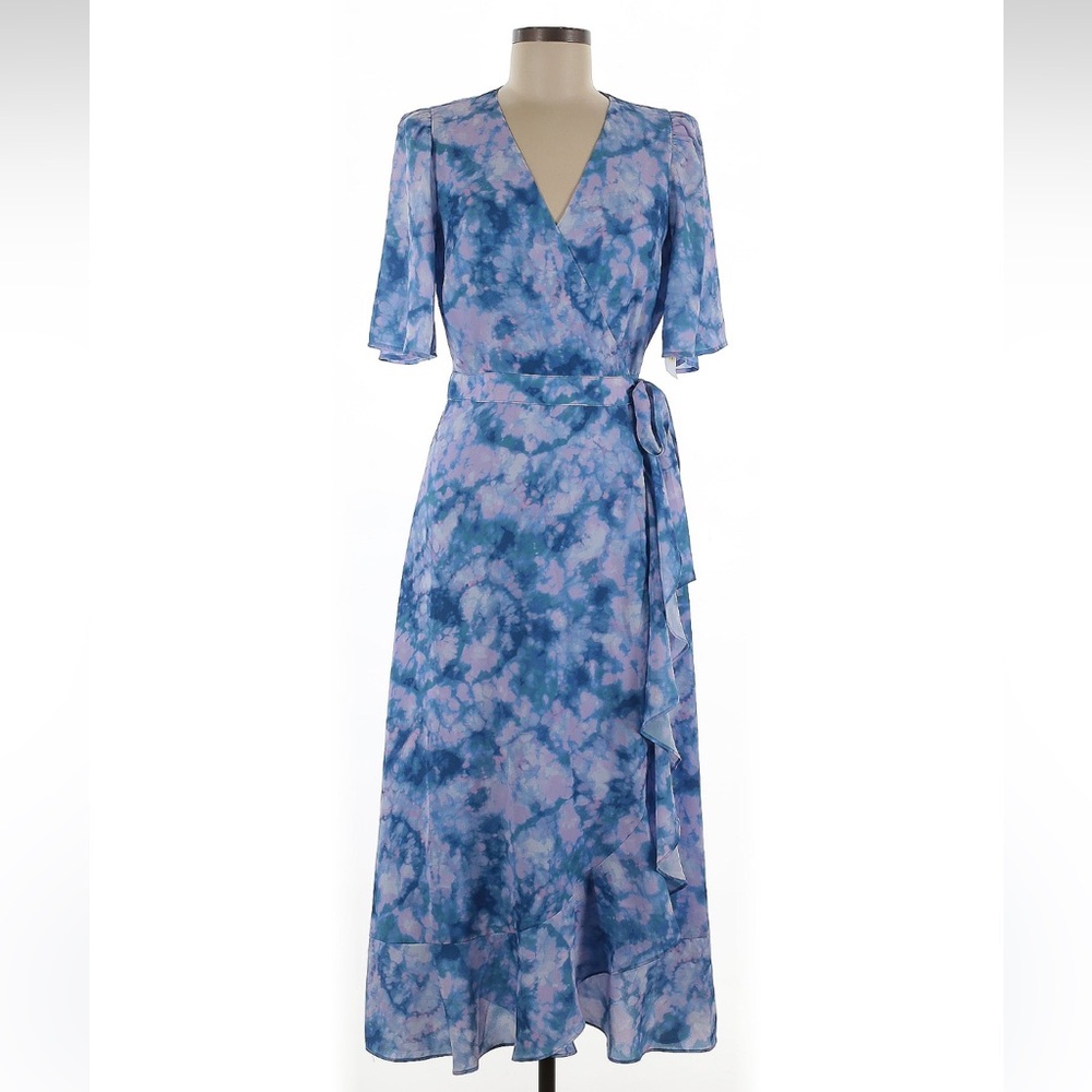 Adelyn Rae Tie Dye Wrap Dress